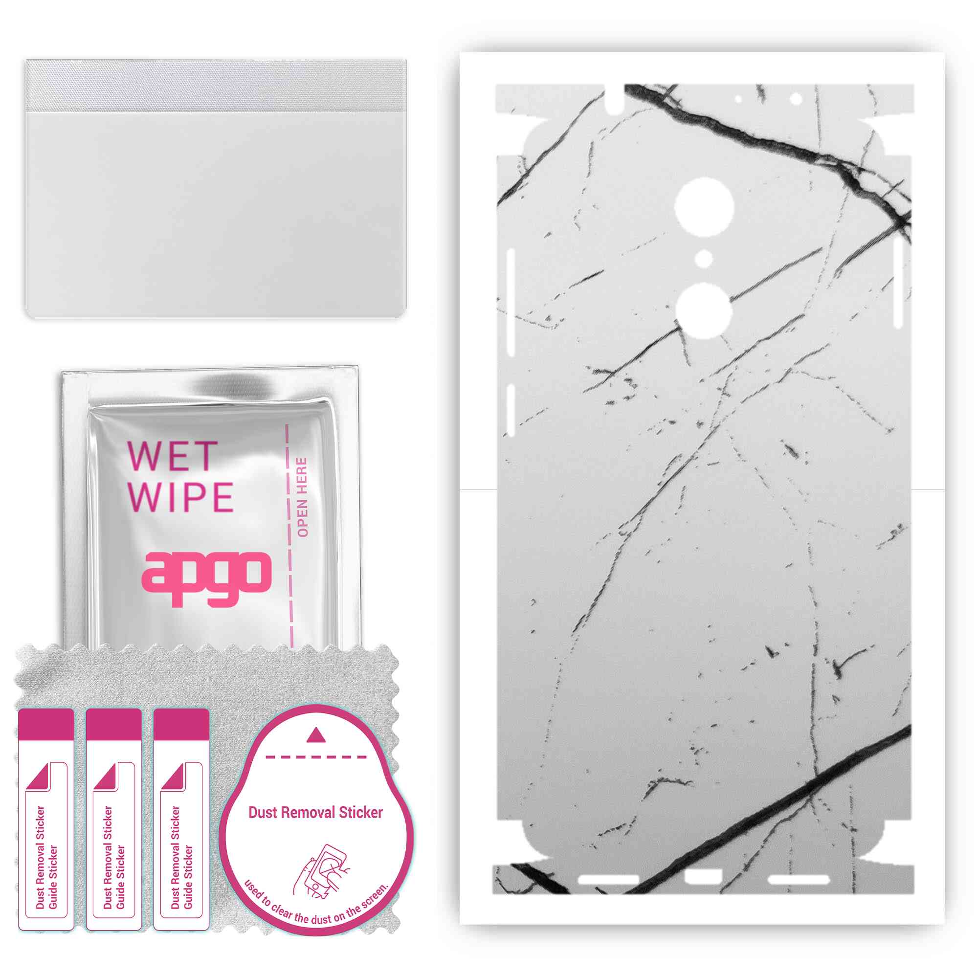 apgo Protective Skin Sticker for the back+sides compatible with Xiaomi Redmi 5, Full Wrap Film, Foil, Vinyl - Pattern White Marble
apgo Protective Skin Sticker for the back+sides compatible with Xiaomi Redmi 5, Full Wrap Film, Foil, Vinyl - Pattern White Marble