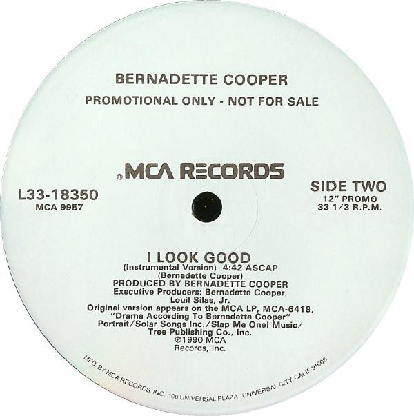 12inch Record BERNADETTE COOPER - I Look Good L3318350 MCA Records 1990 US Dance & Electronica Used
12inch Record BERNADETTE COOPER - I Look Good L3318350 MCA Records 1990 US Dance & Electronica Used