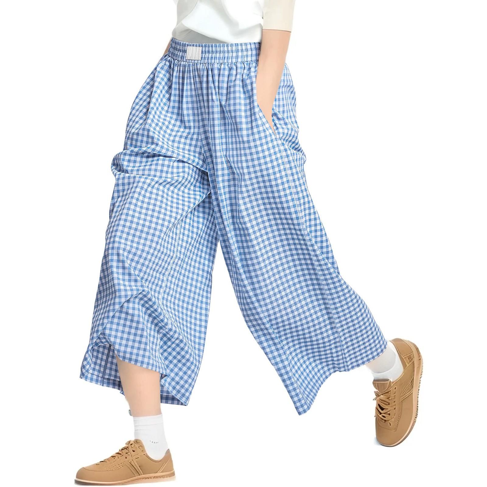 Fashion Pants Loose Wide Leg Cropped Pants Women s Plaid Pants Shorts Pocket Pants Plaid Pants With Tops XL
Fashion Pants Loose Wide Leg Cropped Pants Women s Plaid Pants Shorts Pocket Pants Plaid Pants With Tops XL