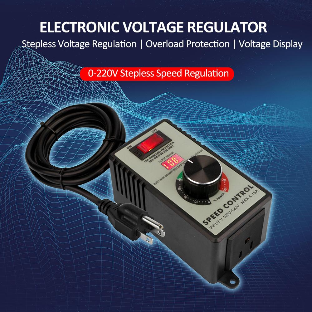 Electronic Voltage Governor LED Display AC Motor Speed Controller Voltage Regulator for Electric Router Exhaust Fan Grinder Drill Black
Electronic Voltage Governor LED Display AC Motor Speed Controller Voltage Regulator for Electric Router Exhaust Fan Grinder Drill Black