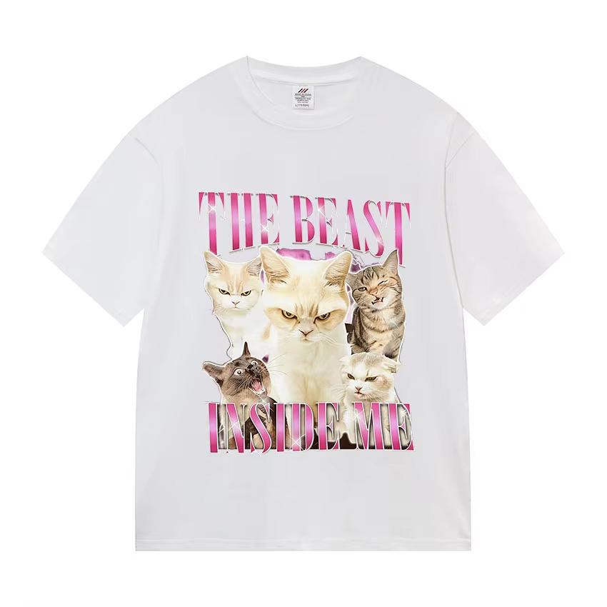 Funny Cat Graphic Print T Shirt Gang Cat Cool Hip Hop Short Sleeve Tshirts Mens Vintage High Quality Oversized Cotton Tshirt XL
Funny Cat Graphic Print T Shirt Gang Cat Cool Hip Hop Short Sleeve Tshirts Mens Vintage High Quality Oversized Cotton Tshirt XL