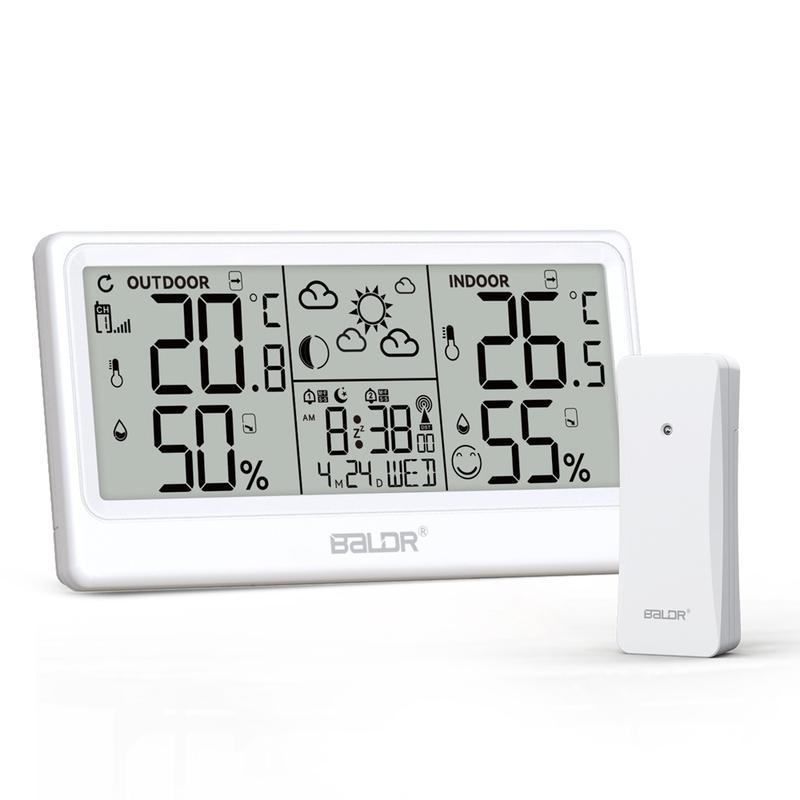 8.5 LCD Screen Weather Station RCC Alarm Clock Digital Temperature Humidity Meter Calendar Moon Phases Wireless Forecast Sensor білий
8.5 LCD Screen Weather Station RCC Alarm Clock Digital Temperature Humidity Meter Calendar Moon Phases Wireless Forecast Sensor білий