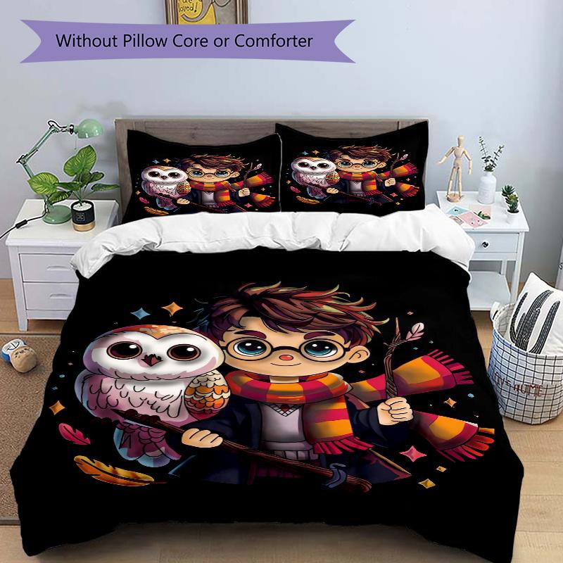 3pcs Harry Potter with Hedwig Print Cover Set Ultra Soft, Breathable, and Comfortable Bedding with Stylish Design for Bedroom and Guest Room Deco 135x200cm
3pcs Harry Potter with Hedwig Print Cover Set Ultra Soft, Breathable, and Comfortable Bedding with Stylish Design for Bedroom and Guest Room Deco 135x200cm