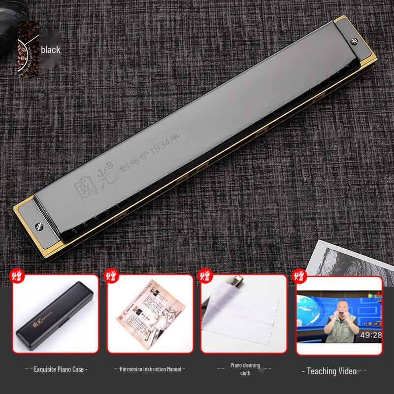 28-Hole Tremolo Professional Harmonica, 24-Hole Accent - Perfect for Adults, Beginners, and Students as an Introductory Musical Instrument
28-Hole Tremolo Professional Harmonica, 24-Hole Accent - Perfect for Adults, Beginners, and Students as an Introductory Musical Instrument