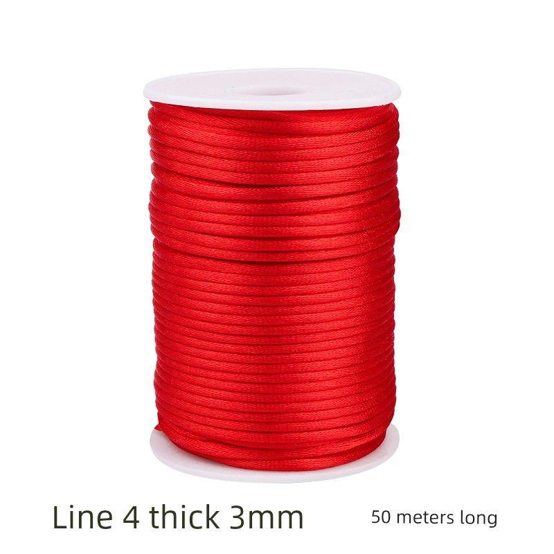 Line 7 Chinese Knot Rope Braiding Thread Carrying Strap Cord Bracelet Strand Dorje Knot Handmade Rope Red Rope DIY Material Red Line 4 50 m
Line 7 Chinese Knot Rope Braiding Thread Carrying Strap Cord Bracelet Strand Dorje Knot Handmade Rope Red Rope DIY Material Red Line 4 50 m