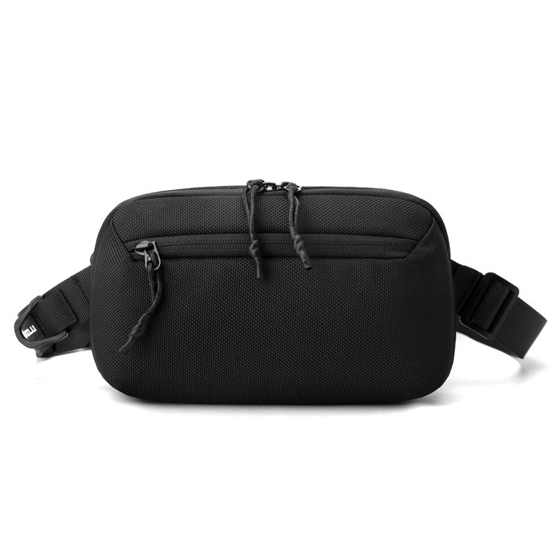 Сумка на грудь мужская сумка через плечо поясная сумка нейлоновая сумка через плечо чёрный