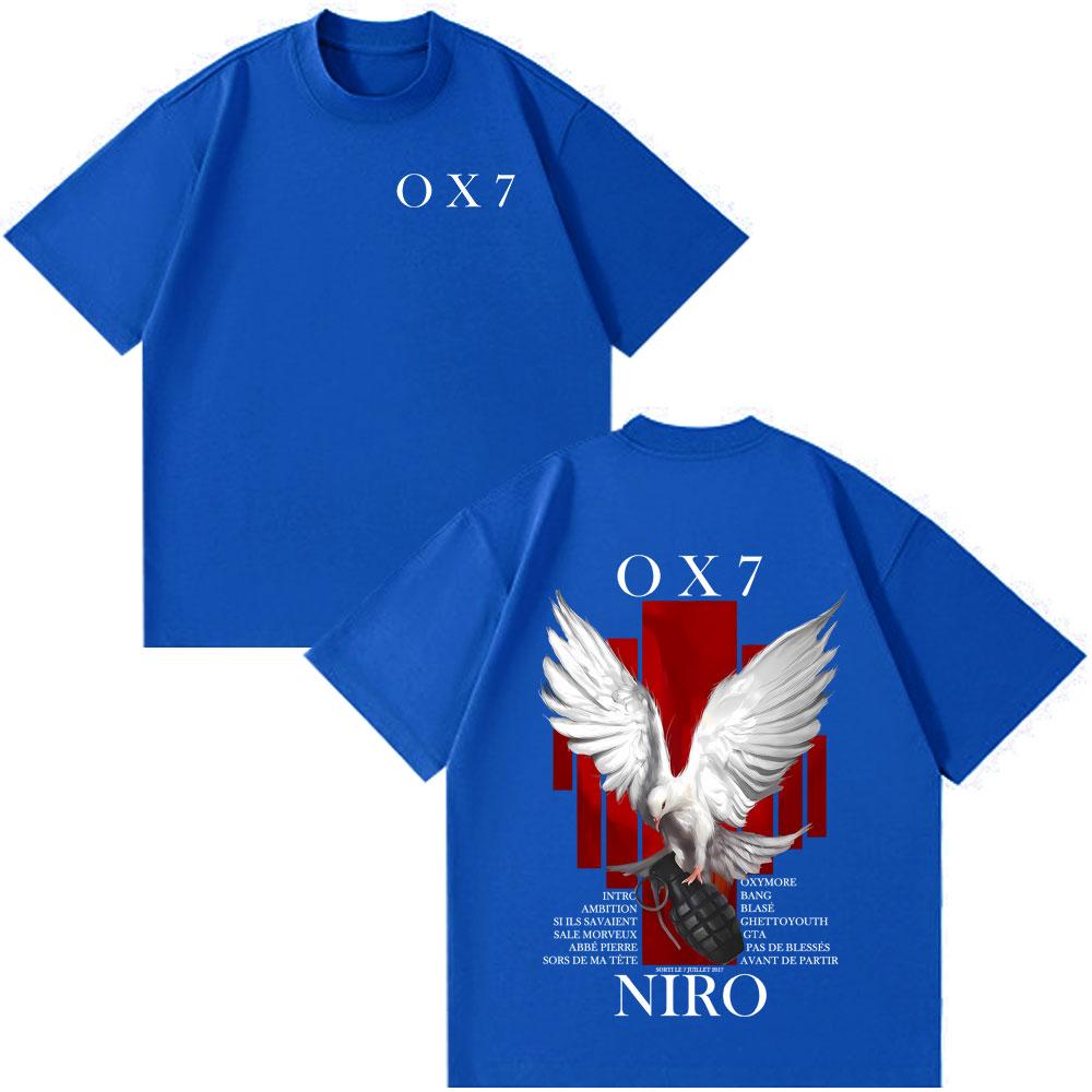 Rapper Niro OX7 Album T-shirt Men Women Clothes Hip Hop Fashion Pop Music T-shirts Male Casual Cotton Vintage T Shirt Streetwear XL
Rapper Niro OX7 Album T-shirt Men Women Clothes Hip Hop Fashion Pop Music T-shirts Male Casual Cotton Vintage T Shirt Streetwear XL