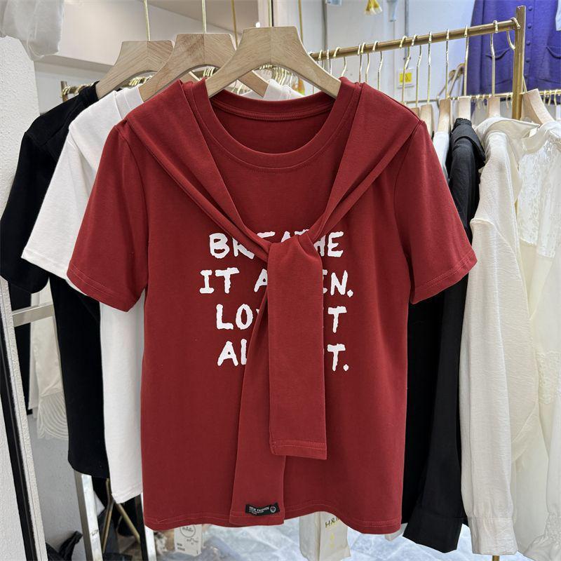 Women s Korean Style Cotton Shawl T-shirt: Short Sleeves, Letter Print, Slim Fit for Summer. S (30-40 kg) чёрный
Women s Korean Style Cotton Shawl T-shirt: Short Sleeves, Letter Print, Slim Fit for Summer. S (30-40 kg) чёрный