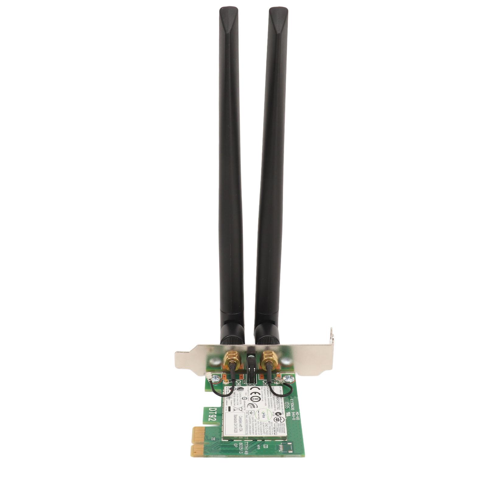 AR5BDT92 AR9280 300 Мбіт/с PCIE WiFi карта 2,4 ГГц 5 ГГц Двохдіапазонна 802.11abgn Мережева карта половинної висоти
AR5BDT92 AR9280 300 Мбіт/с PCIE WiFi карта 2,4 ГГц 5 ГГц Двохдіапазонна 802.11abgn Мережева карта половинної висоти
