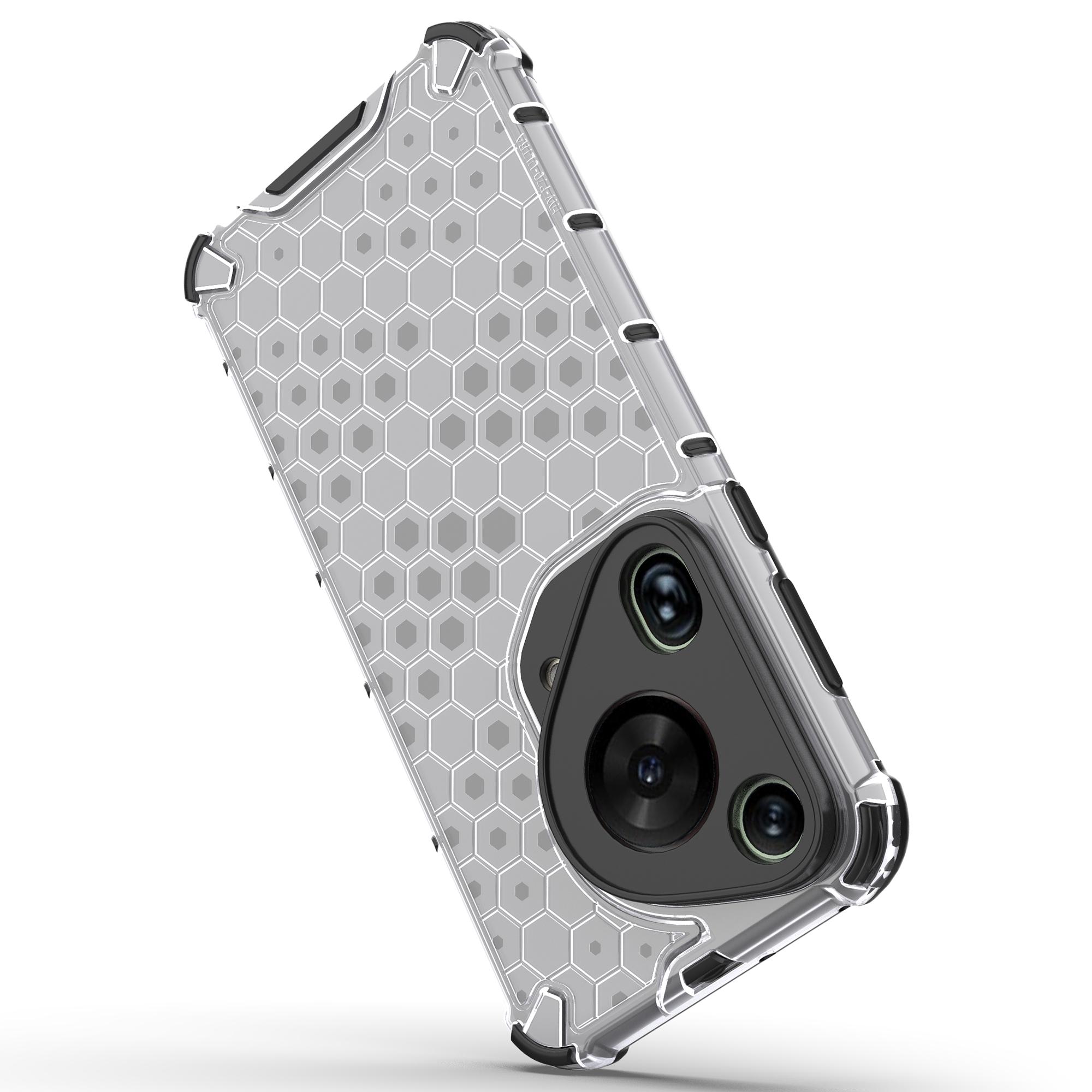 For Huawei Pura 70 Ultra Case Honeycomb Design PC+TPU Hybrid Phone Cover Grey 
For Huawei Pura 70 Ultra Case Honeycomb Design PC+TPU Hybrid Phone Cover Grey