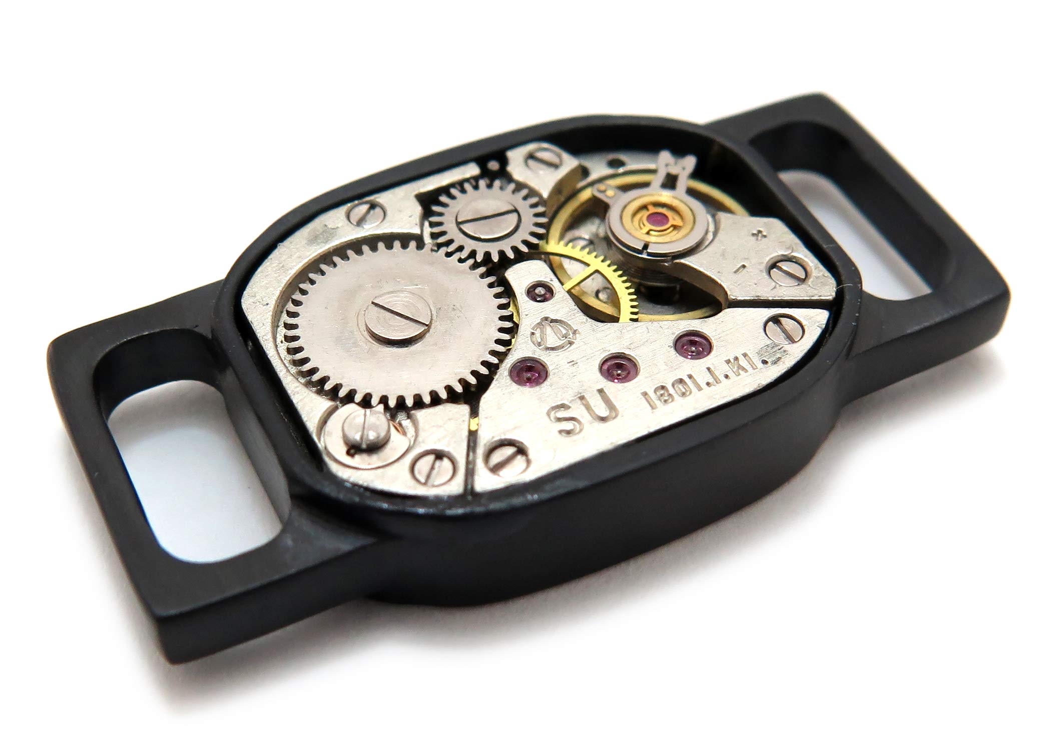 TATEOSSIAN Watch Movement Tonneau Shoe Links Black IP (Brushed Steel) (Shoe Piercings)
TATEOSSIAN Watch Movement Tonneau Shoe Links Black IP (Brushed Steel) (Shoe Piercings)