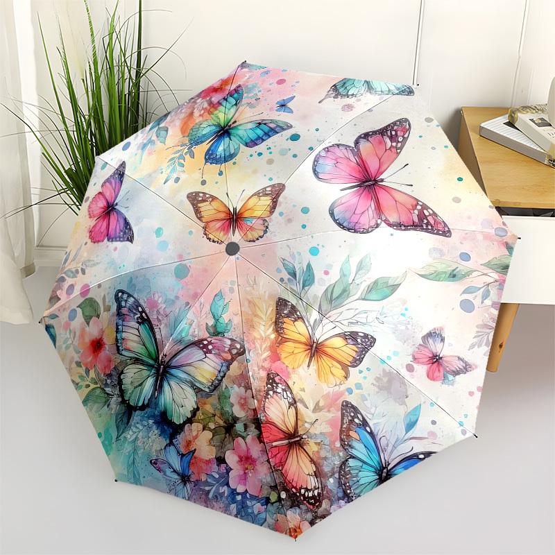 1pc Colorful Butterflies Watercolor Floral Umbrella with Plastic Handle,Vibrant Cartoon Pattern,Multi-functional UmbrellaB1977
1pc Colorful Butterflies Watercolor Floral Umbrella with Plastic Handle,Vibrant Cartoon Pattern,Multi-functional UmbrellaB1977