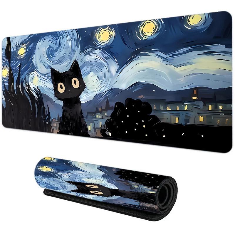 Starry Night Cat Mouse Pad Large Computer Office Game Table Mats XXL Rubber Anti-slip HD Gaming Keyboard Mousepads Long Desk Mat 300X600X2MM
Starry Night Cat Mouse Pad Large Computer Office Game Table Mats XXL Rubber Anti-slip HD Gaming Keyboard Mousepads Long Desk Mat 300X600X2MM