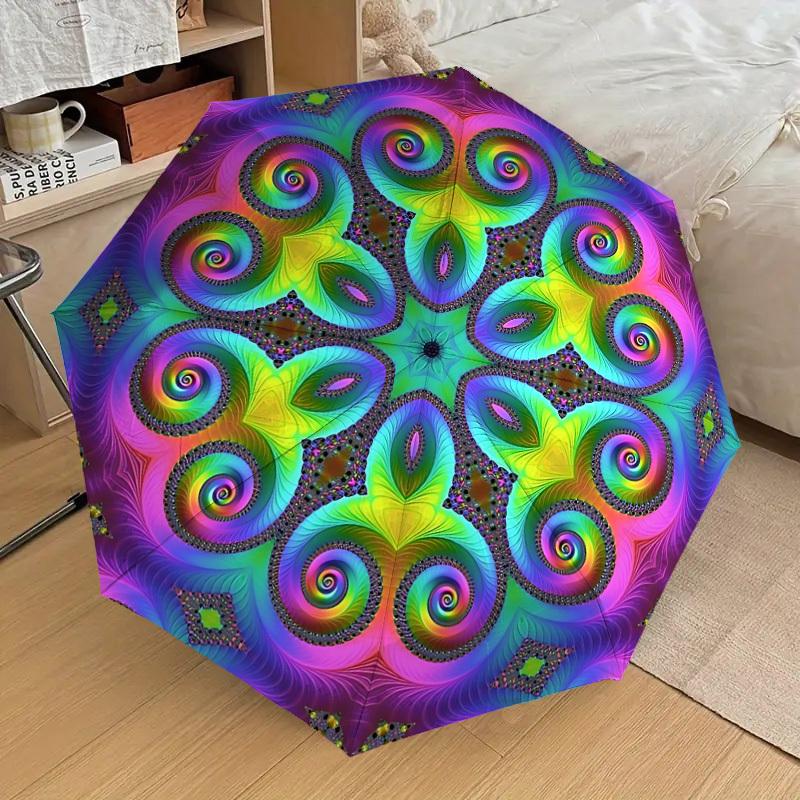 1pc Psychedelic Pattern Fashionable Automatic Opening/Closing Folding Umbrella with 8 Iron Bones, Plastic Handle yy251015011
1pc Psychedelic Pattern Fashionable Automatic Opening/Closing Folding Umbrella with 8 Iron Bones, Plastic Handle yy251015011