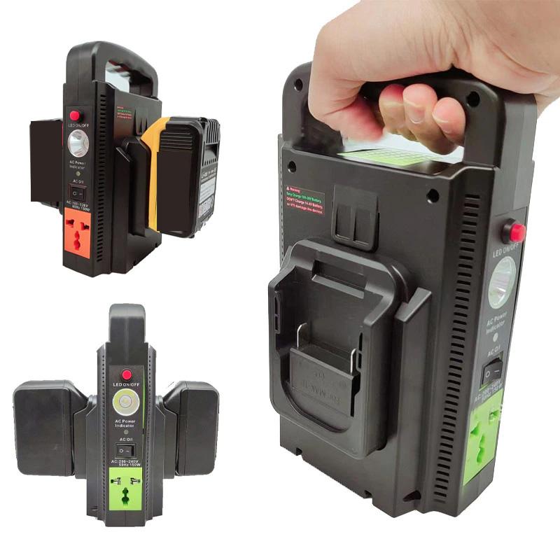 2-канальный инвертор 110 В/220 В для Makita, Dewalt, Milwaukee, Bosch, литиевая батарея 18 В в инвертор 110 В/220 В 150 Вт
2-канальный инвертор 110 В/220 В для Makita, Dewalt, Milwaukee, Bosch, литиевая батарея 18 В в инвертор 110 В/220 В 150 Вт