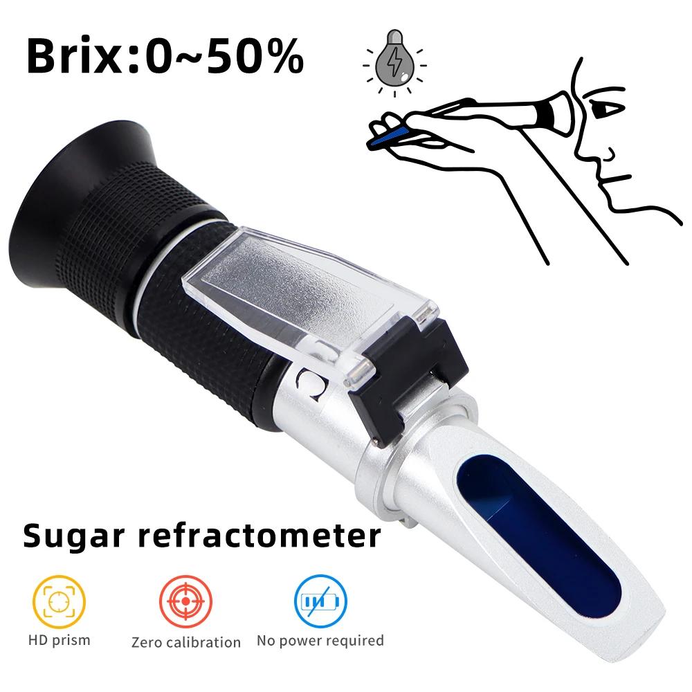Портативний ручний рефрактометр 0~50% Brix з АТС, вимірювач концентрації цукру, рефрактометр для меду, фруктового соку, бджільництва, з кейсом
Портативний ручний рефрактометр 0~50% Brix з АТС, вимірювач концентрації цукру, рефрактометр для меду, фруктового соку, бджільництва, з кейсом