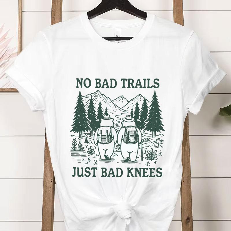 No Bad Trails Just Bad Knees Graphic T Shirts Women Funny Hiking Lover Gift Crew Neck Tshirt Adventure Mountain Vintage T Shirt S
No Bad Trails Just Bad Knees Graphic T Shirts Women Funny Hiking Lover Gift Crew Neck Tshirt Adventure Mountain Vintage T Shirt S
