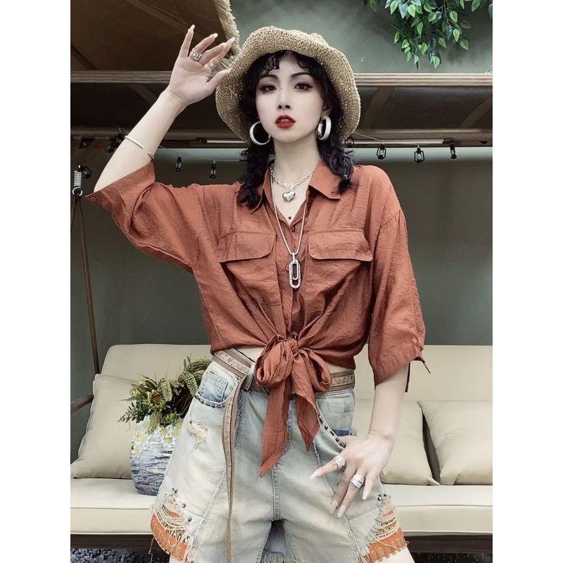 Летняя однотонная рубашка с рукавом три четверти из тонкого шелка и льна, женская свободная рубашка больших размеров, самая простая в сочетании, рубашки для защиты от солнца, рубашки, тренд Orange All yards(45.00 kg-75.00 kg)
Летняя однотонная рубашка с рукавом три четверти из тонкого шелка и льна, женская свободная рубашка больших размеров, самая простая в сочетании, рубашки для защиты от солнца, рубашки, тренд Orange All yards(45.00 kg-75.00 kg)