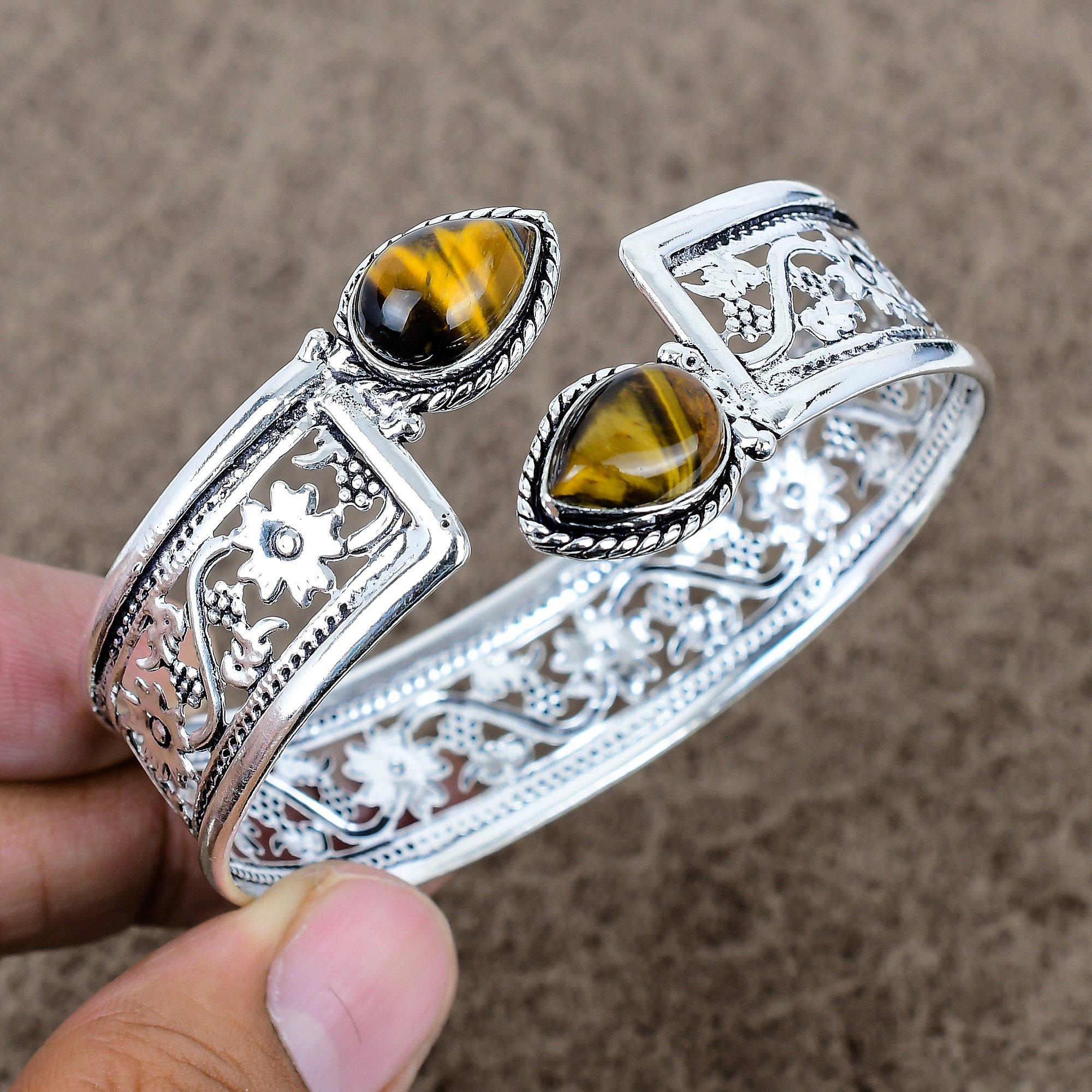 Камінь Тигрове Око Ручної Роботи Срібло 925 Проби Манжета Браслет Регульований KKG-774
Камінь Тигрове Око Ручної Роботи Срібло 925 Проби Манжета Браслет Регульований KKG-774