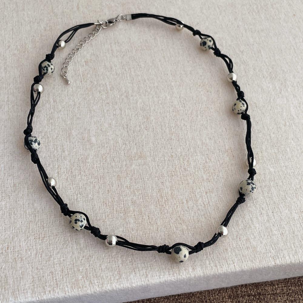 2026 New Arrival Multi Layer Knotted Rope Chain For Women Spotted Natural Stone Bead Brown Black Pu Leather Necklace чорний
2026 New Arrival Multi Layer Knotted Rope Chain For Women Spotted Natural Stone Bead Brown Black Pu Leather Necklace чорний