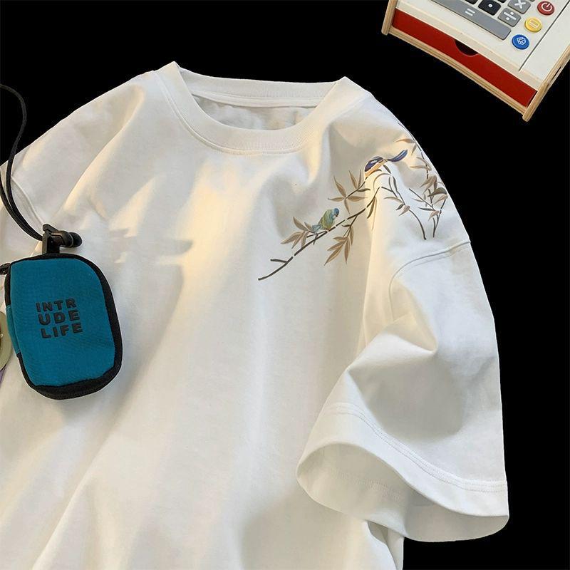 Men s 2024 Trendy Heavyweight Cotton T-Shirt - New Chinese Style, Loose Fit, Short-Sleeve Top L
Men s 2024 Trendy Heavyweight Cotton T-Shirt - New Chinese Style, Loose Fit, Short-Sleeve Top L