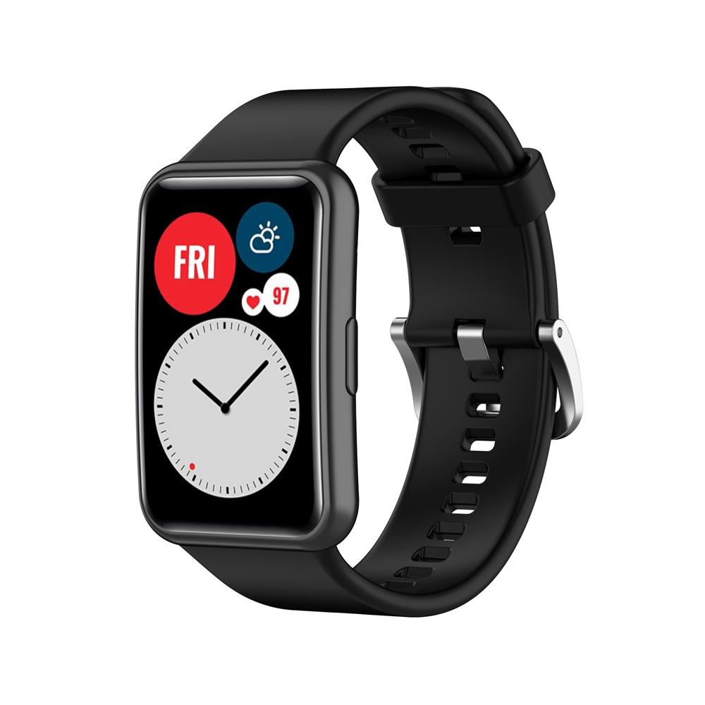 Metal Buckle Soft Silicone Watch Band Strap Replacement for Huawei Watch Fit 2020 Black
Metal Buckle Soft Silicone Watch Band Strap Replacement for Huawei Watch Fit 2020 Black