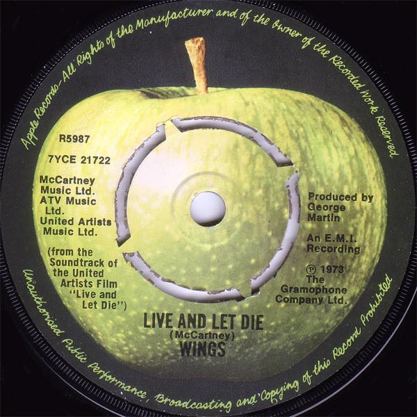 7-дюймовая пластинка WINGS Live And Let Die R5987 Apple Records 1973 Великобритания Рок Б/у
7-дюймовая пластинка WINGS Live And Let Die R5987 Apple Records 1973 Великобритания Рок Б/у
