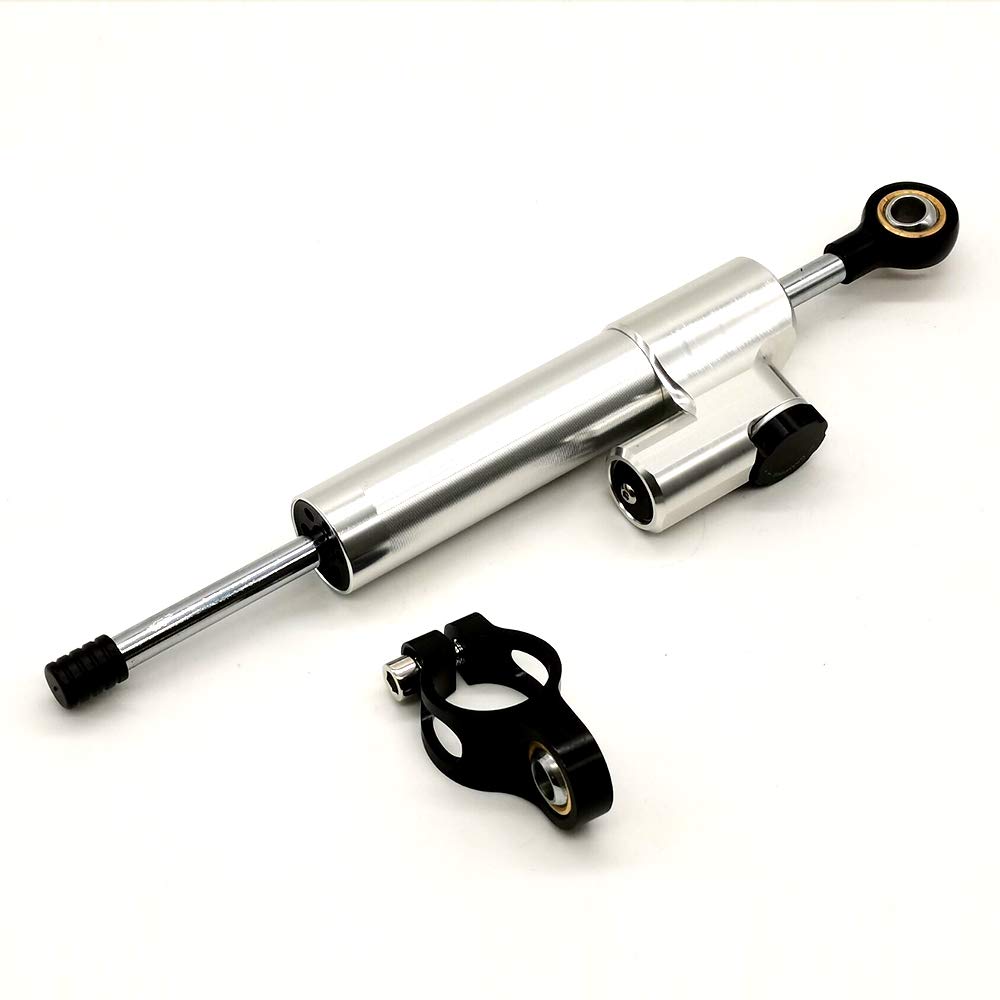 ZSADZS Universal CNC Steering Shock Absorber Stabilizer Adjustable Motorcycle Steering Damper Safety Control Easy to Use Fit for Honda 25.5cm (Silver
ZSADZS Universal CNC Steering Shock Absorber Stabilizer Adjustable Motorcycle Steering Damper Safety Control Easy to Use Fit for Honda 25.5cm (Silver