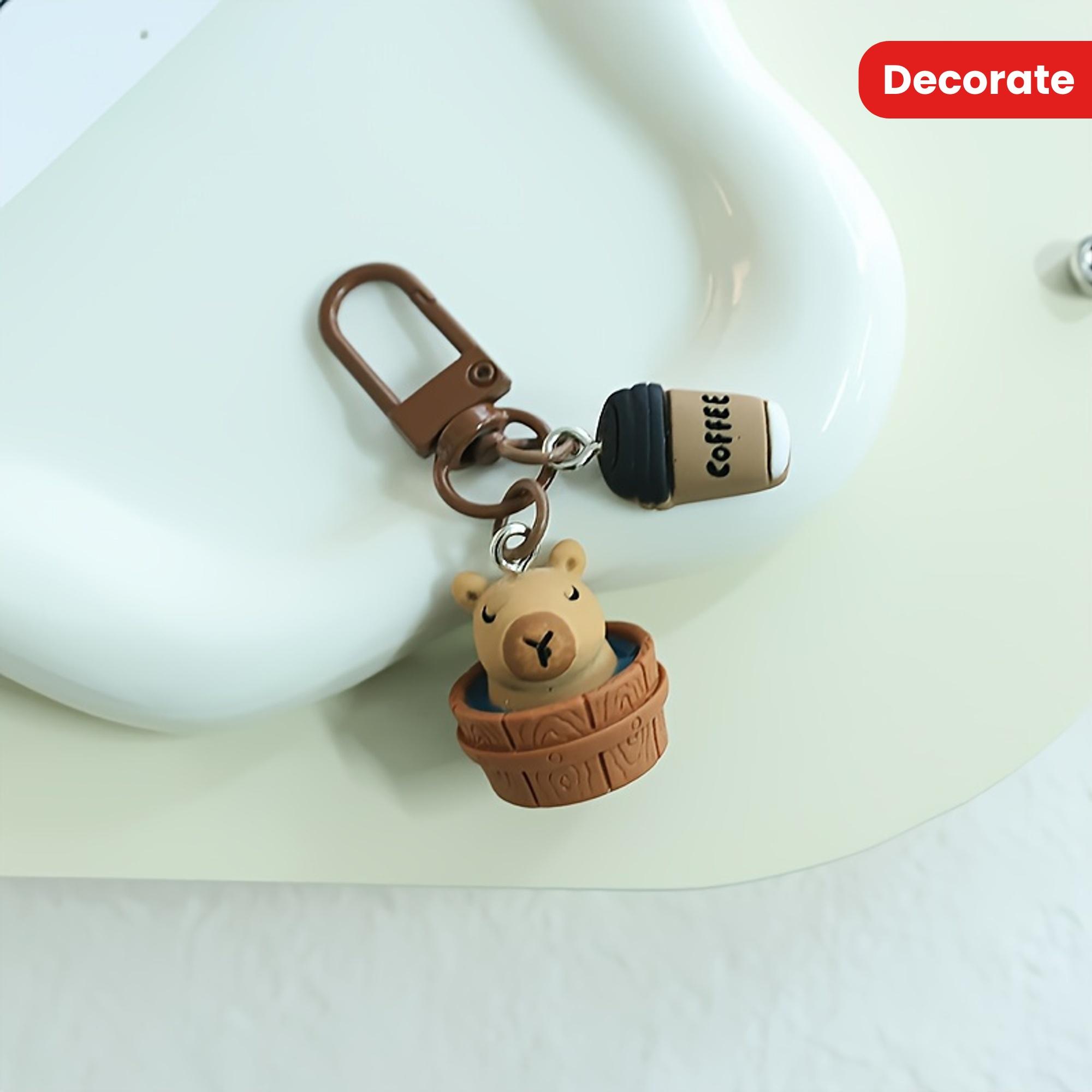 Cartoon Capybara Keychain, Round PVC Resin Pendant, Cute Animal Charm, Fashionable Ladies Keyring, Birthday Gift, Circular Clasp 3pcs
Cartoon Capybara Keychain, Round PVC Resin Pendant, Cute Animal Charm, Fashionable Ladies Keyring, Birthday Gift, Circular Clasp 3pcs