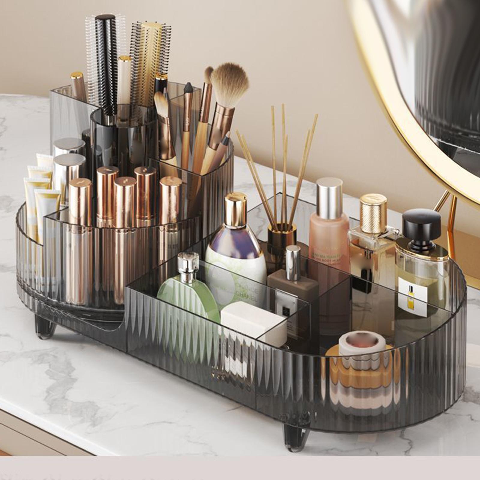 Настільний органайзер для косметики, що обертається, щітка для макіяжу, тюбик, домашній комод, ювелірні вироби, губна помада сірий колір
Настільний органайзер для косметики, що обертається, щітка для макіяжу, тюбик, домашній комод, ювелірні вироби, губна помада сірий колір