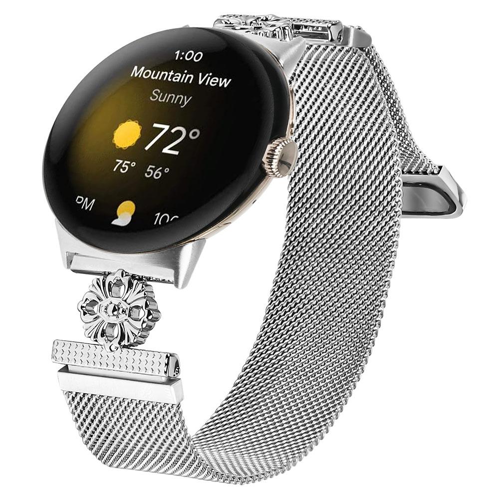 For Google Pixel Watch 2 Milanese Band Flower Stainless Steel Magnetic Mesh Watch Strap Silver
For Google Pixel Watch 2 Milanese Band Flower Stainless Steel Magnetic Mesh Watch Strap Silver