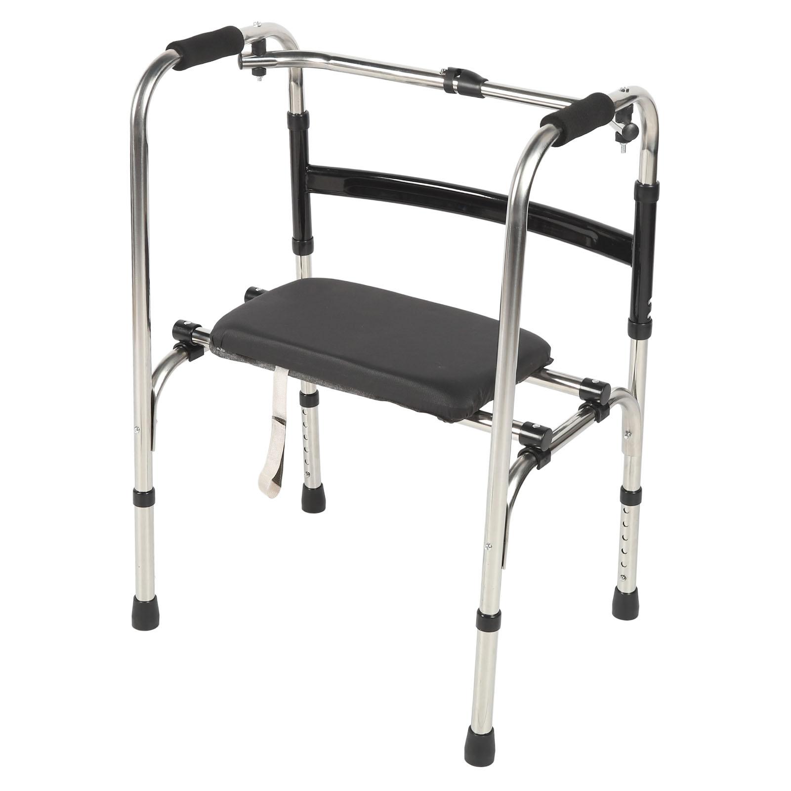 Folding Walker with PU Seat 6 Adjustable Height Stainless Steel Large Foot Pads 2 Modes Switching Narrow Walker for Seniors Disabled
Folding Walker with PU Seat 6 Adjustable Height Stainless Steel Large Foot Pads 2 Modes Switching Narrow Walker for Seniors Disabled