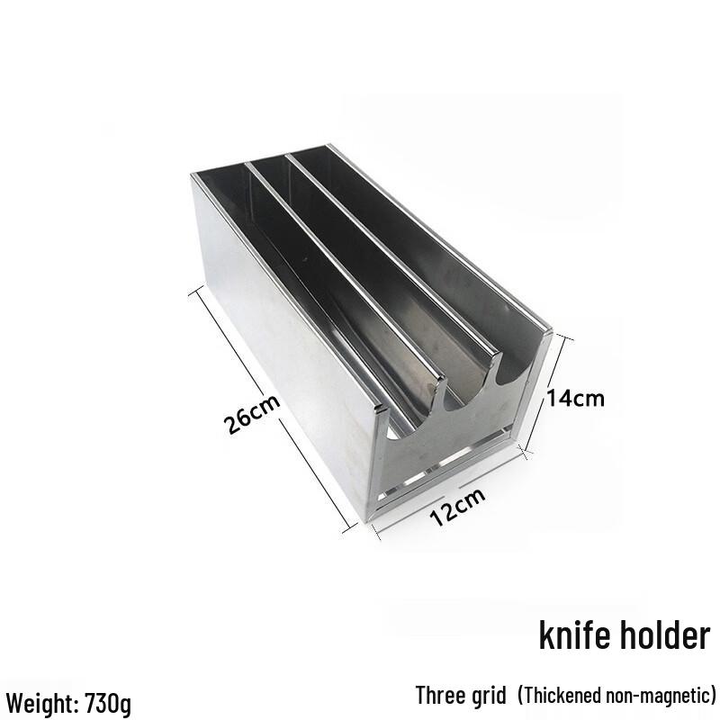 Zhongji Commercial Stainless Steel 3-Slot Knife Holder
Zhongji Commercial Stainless Steel 3-Slot Knife Holder