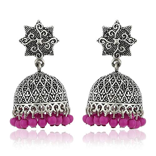 Серьги-подвески Estele из оксидированной посеребренной металлической латуни Jhumki с розовыми бусинами для девочек и женщин
Серьги-подвески Estele из оксидированной посеребренной металлической латуни Jhumki с розовыми бусинами для девочек и женщин