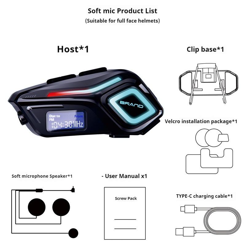 Мотоциклетный шлем Bluetooth 5.4 Intercom IPX8 Водонепроницаемый Intercomunicador Многосценный обмен музыкой с ЖК-дисплеем Беспроводные наушники для мотоцикла Soft mic
Мотоциклетный шлем Bluetooth 5.4 Intercom IPX8 Водонепроницаемый Intercomunicador Многосценный обмен музыкой с ЖК-дисплеем Беспроводные наушники для мотоцикла Soft mic