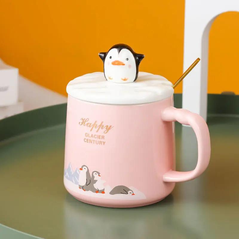 High quality penguin heat-resistant cup color cartoon with lid cup penguin milk coffee ceramic mug Drinkware cup office gift 380ml
High quality penguin heat-resistant cup color cartoon with lid cup penguin milk coffee ceramic mug Drinkware cup office gift 380ml