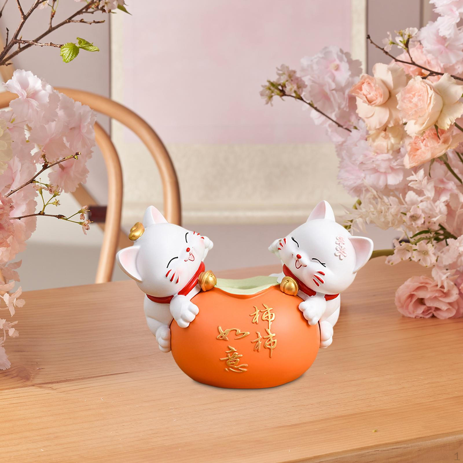 Статуя кошки, украшение в стиле фен-шуй, цветочная композиция, приветственное китайское украшение для стойки регистрации, белый
Статуя кошки, украшение в стиле фен-шуй, цветочная композиция, приветственное китайское украшение для стойки регистрации, белый