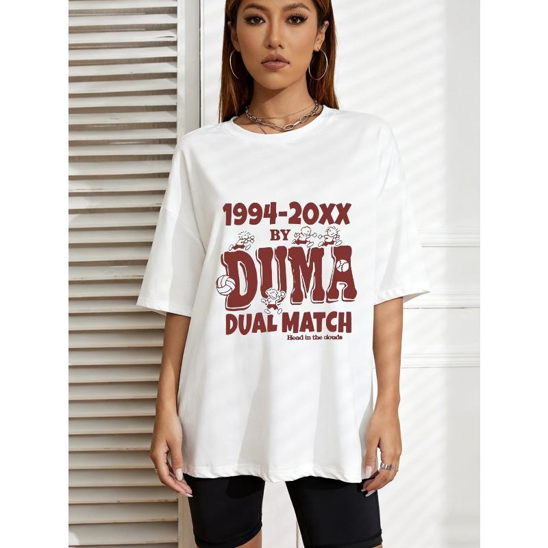 Oversized T Shirt White 1994 20xx By Duma Dual Match Volleyball And Cartoon Characters Print Casual Streetwear For Women XXXXL
Oversized T Shirt White 1994 20xx By Duma Dual Match Volleyball And Cartoon Characters Print Casual Streetwear For Women XXXXL