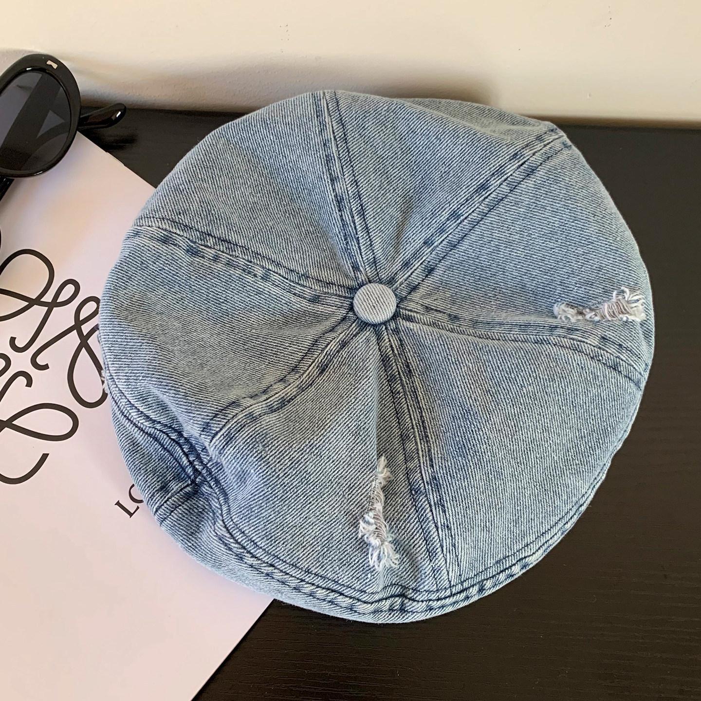 Vintage Washed Ripped Beret Hats Women Fashion Reverse Wear Literary Painter Newsboy Cap Cute Face Slimming 2026 New 56-58cm синий
Vintage Washed Ripped Beret Hats Women Fashion Reverse Wear Literary Painter Newsboy Cap Cute Face Slimming 2026 New 56-58cm синий