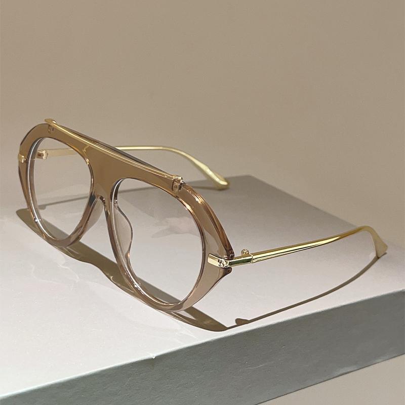 KAMMPT Oversized Pilot Glasses Men 2026 New Fashion Blue Light Blocking Optical Frames Women Trendy Brand Design Decor Eyewear transparent lenses шампанского
KAMMPT Oversized Pilot Glasses Men 2026 New Fashion Blue Light Blocking Optical Frames Women Trendy Brand Design Decor Eyewear transparent lenses шампанского