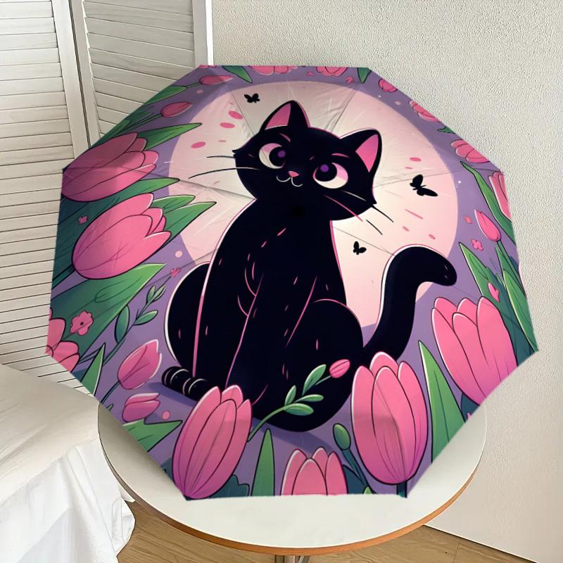 1pc Black Cat with Pink Tulips Umbrella with Plastic Handle,Suitable for All Seasons Home Travel Outdoor UmbrellaDD1079
1pc Black Cat with Pink Tulips Umbrella with Plastic Handle,Suitable for All Seasons Home Travel Outdoor UmbrellaDD1079