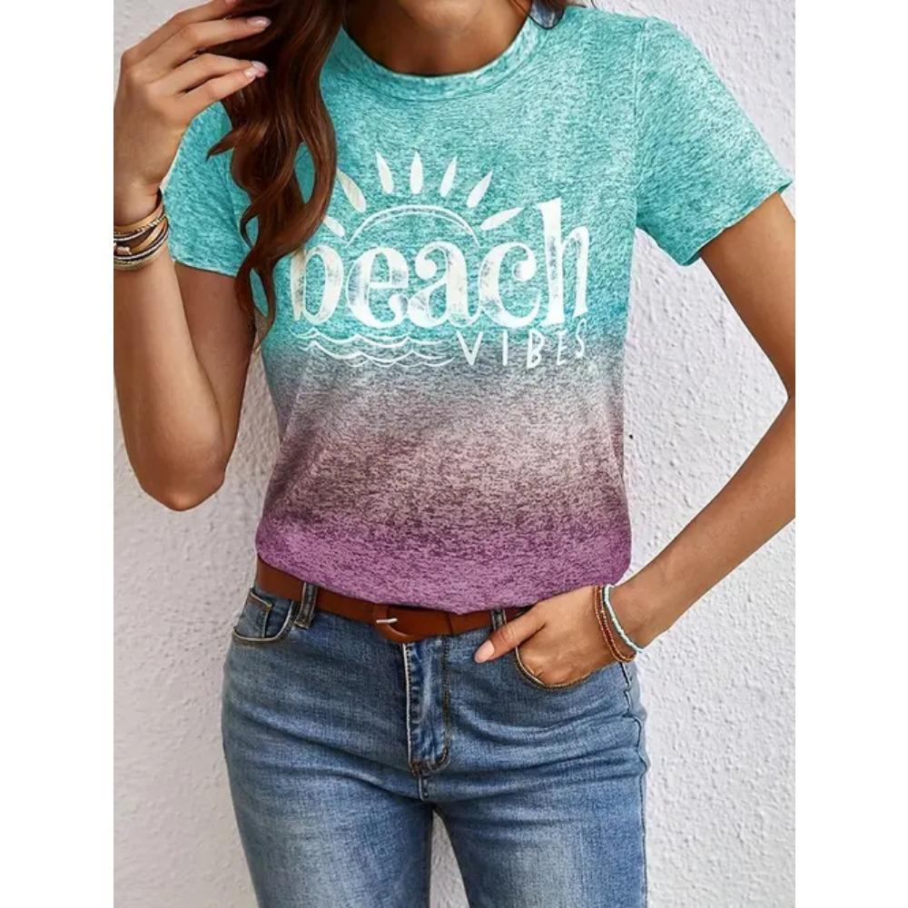 Women s fashionable casual round neck top with 3D printed short sleeves XL
Women s fashionable casual round neck top with 3D printed short sleeves XL