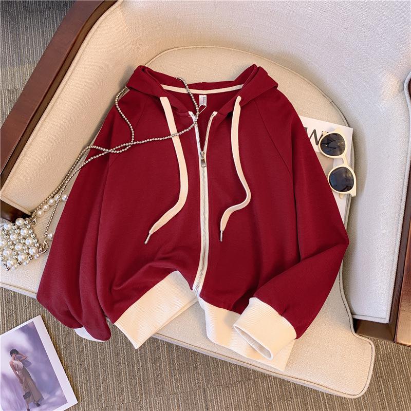 Korean Color Block Hooded Sweatshirt Jacket - Women s Casual Spring/Autumn Zipper Top M (up to 50kg)
Korean Color Block Hooded Sweatshirt Jacket - Women s Casual Spring/Autumn Zipper Top M (up to 50kg)