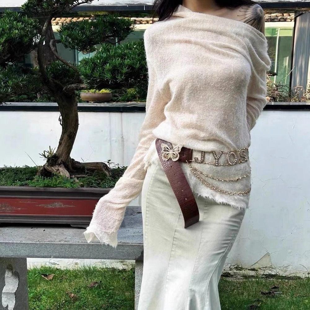 Y2K Butterfly Waist Chain PU Leather Waistband Personality Rhinestone Belts Skirt Accessories кавовий
Y2K Butterfly Waist Chain PU Leather Waistband Personality Rhinestone Belts Skirt Accessories кавовий
