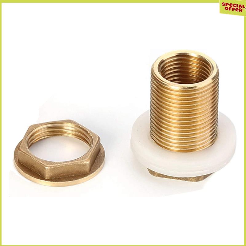 A34R Solid Brass Bulkhead Fitting,15Set 1/2In Female 3/4In Male Solid Brass Water Tank Connector Threaded With Silicone Rings NONE
A34R Solid Brass Bulkhead Fitting,15Set 1/2In Female 3/4In Male Solid Brass Water Tank Connector Threaded With Silicone Rings NONE
