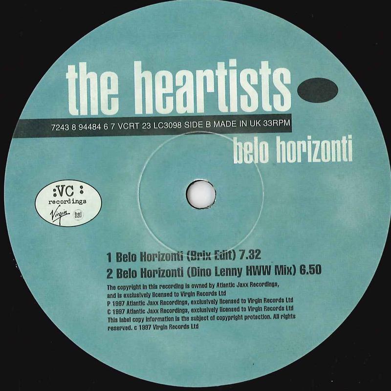 12inch Record HEARTISTS - Belo Horizonti VCRT23 VC 1987 UK Dance & Electronica Used
12inch Record HEARTISTS - Belo Horizonti VCRT23 VC 1987 UK Dance & Electronica Used