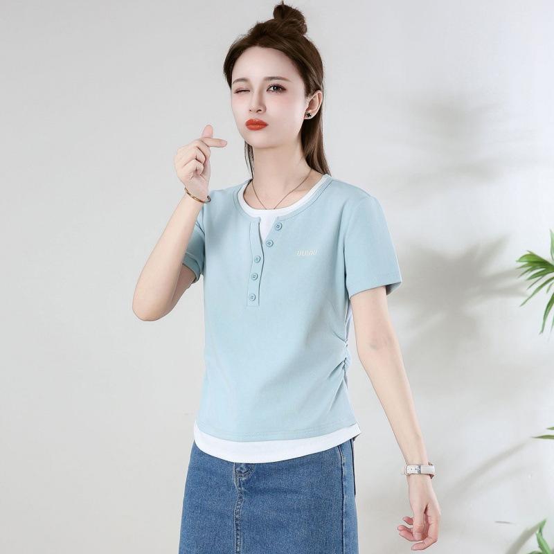 TIFICY Women s Fashion Casual Summer Spring Colour Block Print Short Sleeve O-Neck Blouses & Shirts M
TIFICY Women s Fashion Casual Summer Spring Colour Block Print Short Sleeve O-Neck Blouses & Shirts M