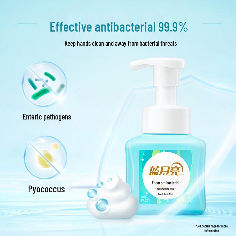 Blue Moon Fresh Mint Foam Antibacterial Hand Wash
Blue Moon Fresh Mint Foam Antibacterial Hand Wash