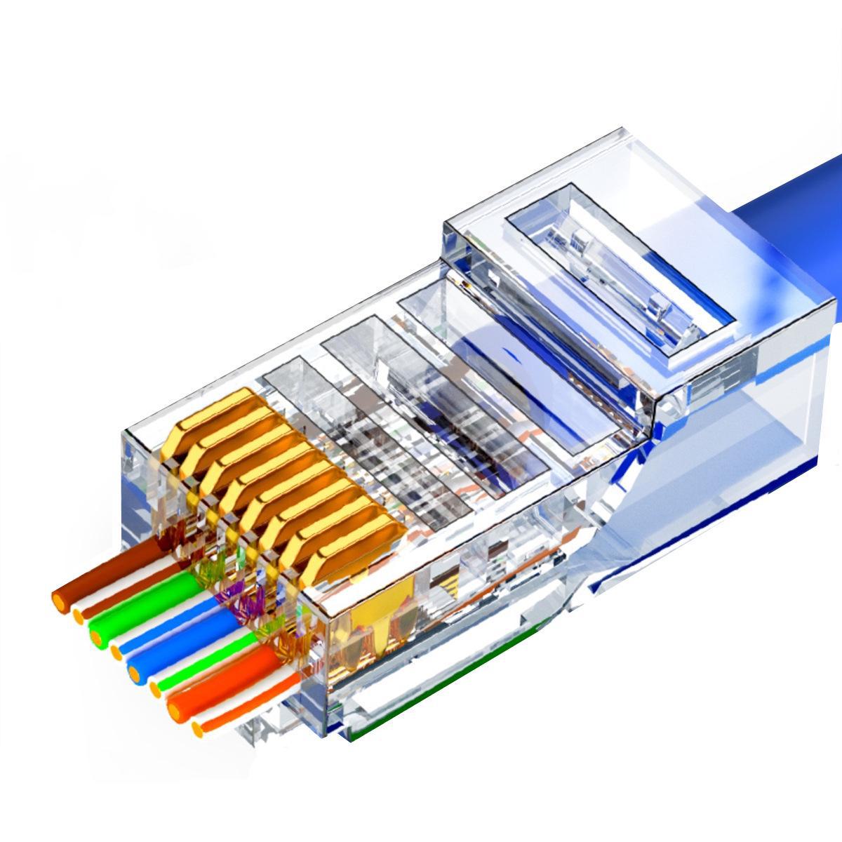 Позолочений роз’єм мережевого кабелю 8P8C Cat5e, чиста мідь і перфорований дизайн 8P8C perforated adapter білий
Позолочений роз’єм мережевого кабелю 8P8C Cat5e, чиста мідь і перфорований дизайн 8P8C perforated adapter білий