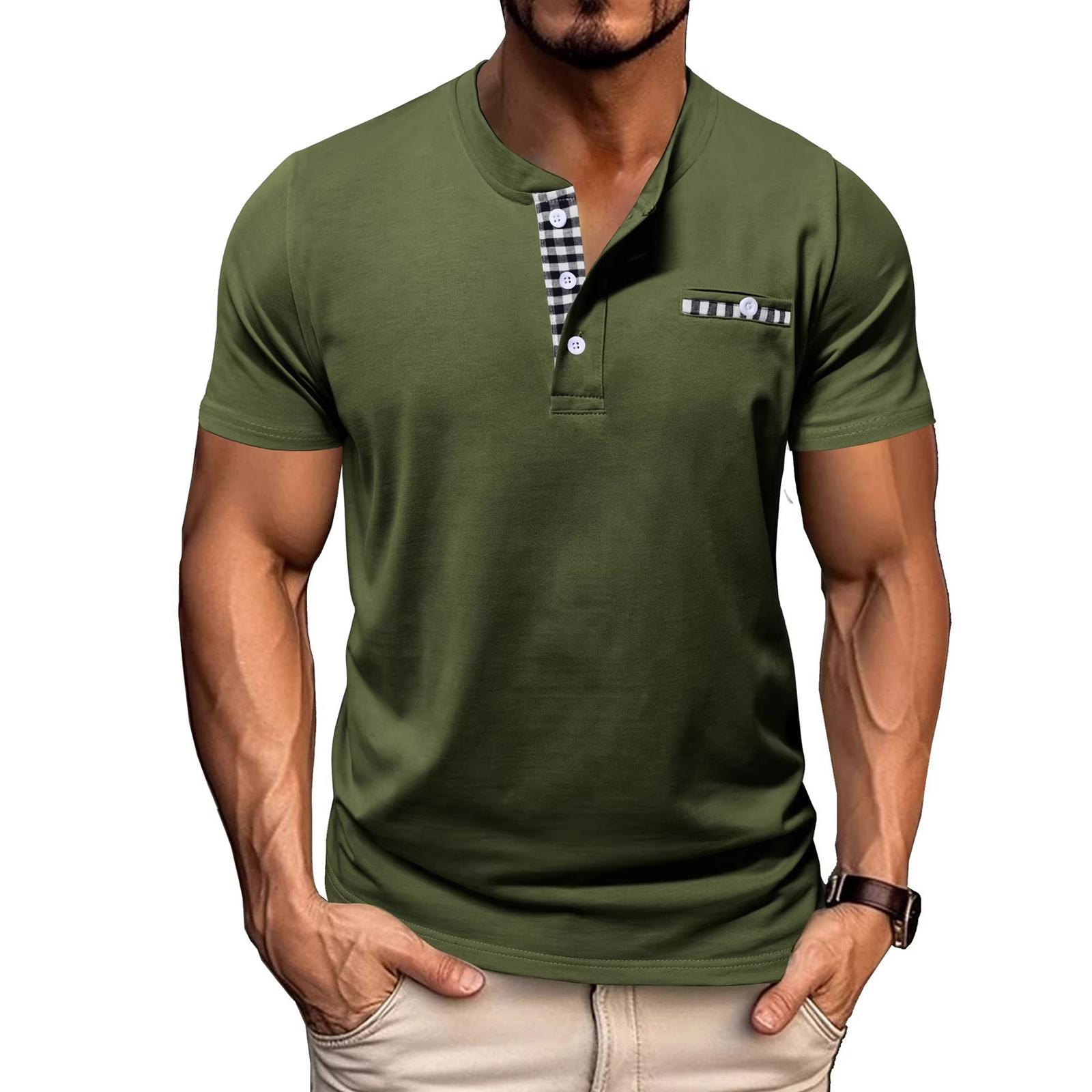 Men s Short Sleeve Henley T Shirt Casual Slim Fit Plaid Button Front Top with Chest Pocket for Everyday Wear L армия зеленый
Men s Short Sleeve Henley T Shirt Casual Slim Fit Plaid Button Front Top with Chest Pocket for Everyday Wear L армия зеленый